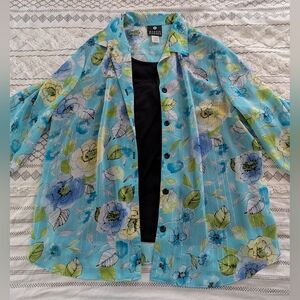 Maggie Barnes Floral Button-Up Shirt